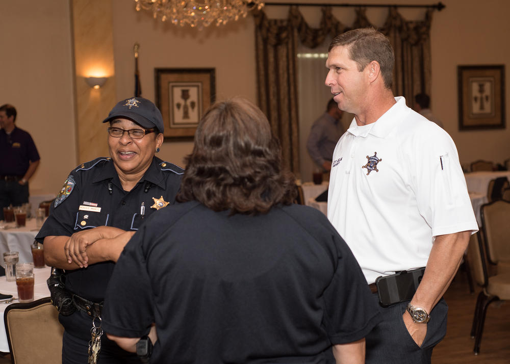 Officers discussing