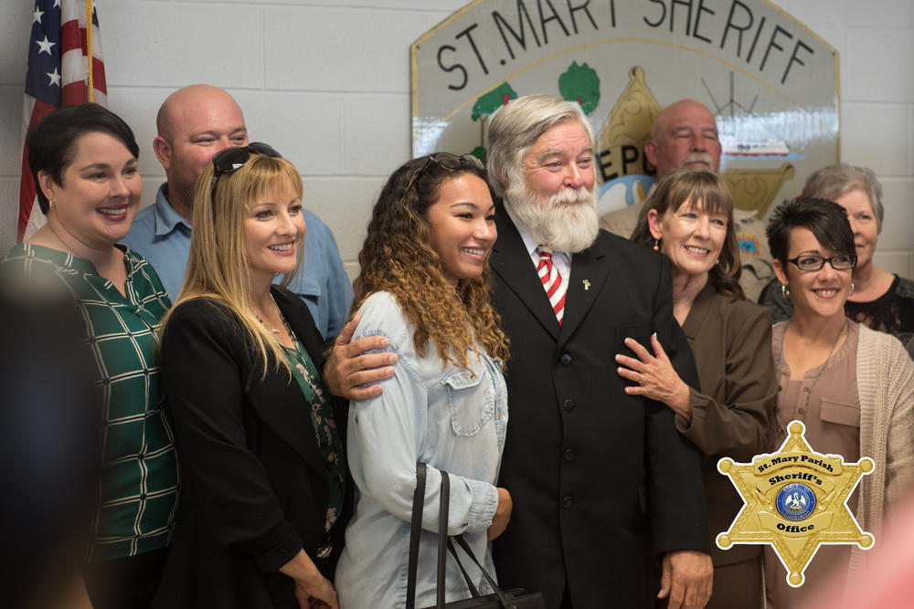 Sheriff Blaise Smith standing in a group of people