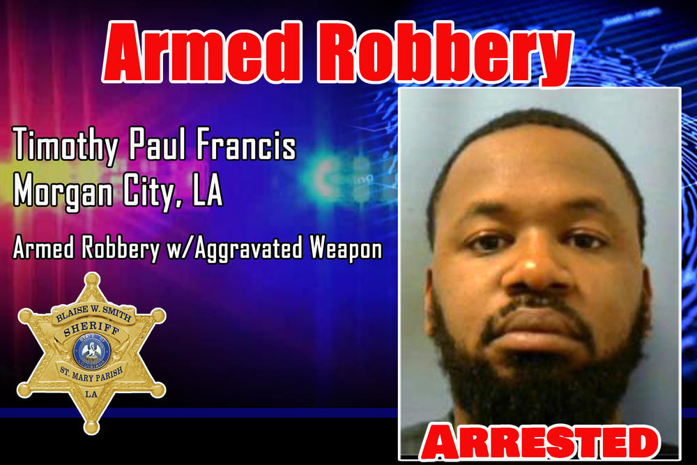 Armed Robbery suspect Timothy Paul Francis