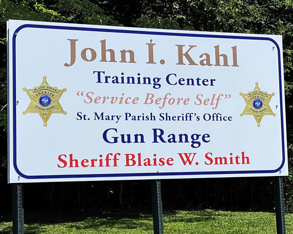 st mary parish sheriffs gun range sign